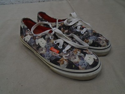 VANS ASPCA Multi Cat Print Casual Lace Up Sneakers Shoes Skater Sz US Kids 3