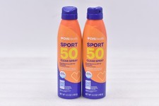Lot of 2 CVS Health Sport Clear Spray Sunscreen SPF 50 - 5.5oz Exp: 02/28 3.20 per gallon