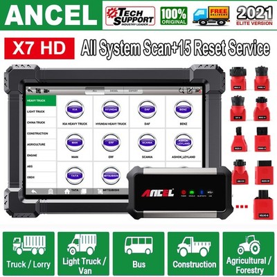 24V 12V Diesel Heavy Duty Truck Scanner All System Diagnostic ECU Coding DPF ABS