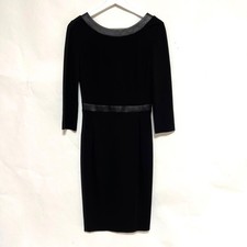 USED GUCCI BACKLESS DRESS IN BLACK SHEEPSKIN LEATHER, SIZE S, VINTAGE GOOD