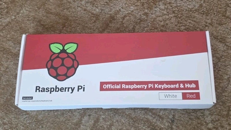 Raspberry Pi Official Keyboard & Hub - White/Red - New