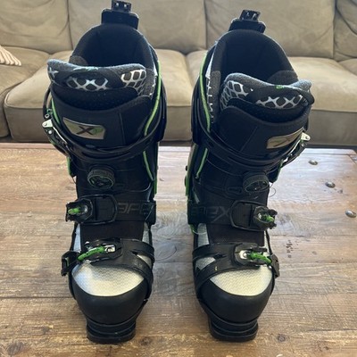 Apex XP Antero Ski Boots  Dual Boa Nanolite Carbon Mens Size 27 Green Black