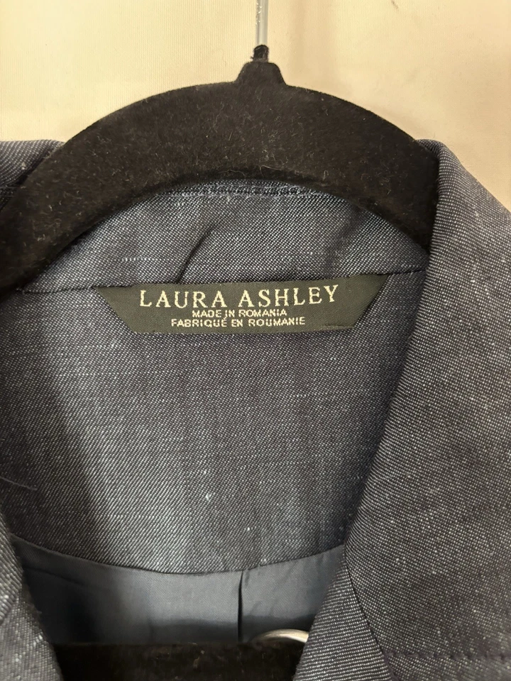 De Colección Laura Ashley Falda Traje Chaqueta 10 Mezcla de Lana Azul Elegante Conjunto de 2 Piezas Foto 2 de 4