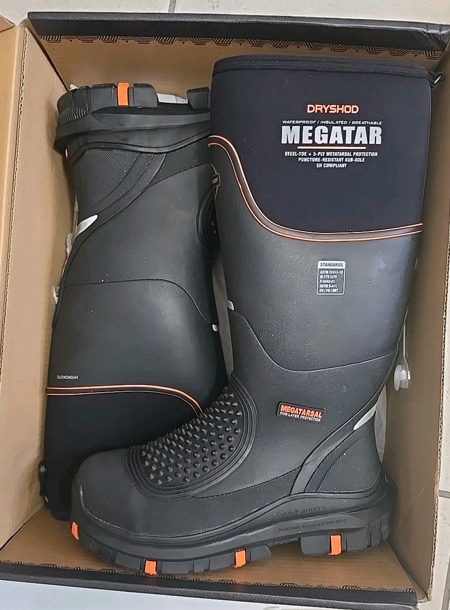 Dryshod Megatar Steel-Toe Work Boot Men's Size 9/9.5
