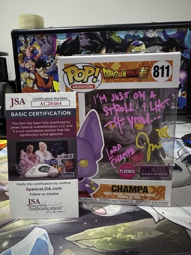 Funko Pop! DBS - Champa Flocked POPETEERS PR Exclusive 811 - Autographed - Picture 2 of 6