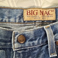VTG 1990's "BIG MAC Workwear" JC Penney Blue Denim Work Pants 30/30-0100