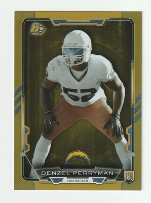 2015 Bowman Gold Foil #103 Denzel Perryman RC, Los Angeles Chargers #/399