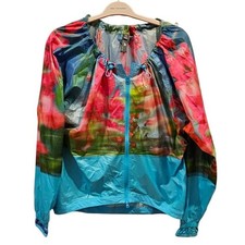 Adidas by Stella McCartney Parley Floral Windbreaker Jacket Turquoise Small