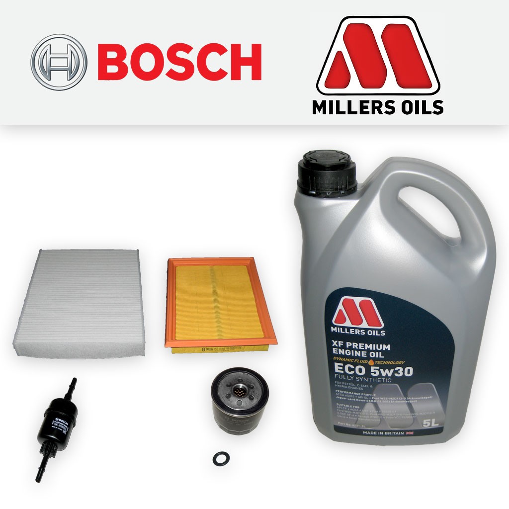 SERVICE KIT for FORD FIESTA MK6 1.6 16V OIL AIR FUEL CABIN FILTERS +OIL (06-08)