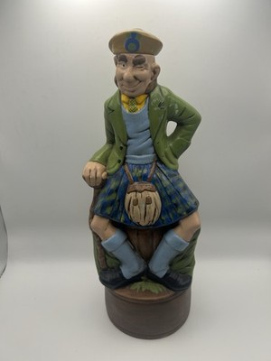 Vintage Albertas Mold Scotsman 72' Scotch Gentlemen Decanter 12'' Ceramic