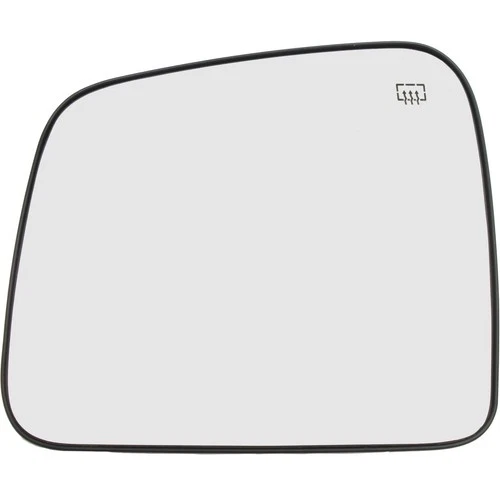 Mirror Glass Fits 2011-2022 Jeep Grand Cherokee Heated Flat Left - backing plate