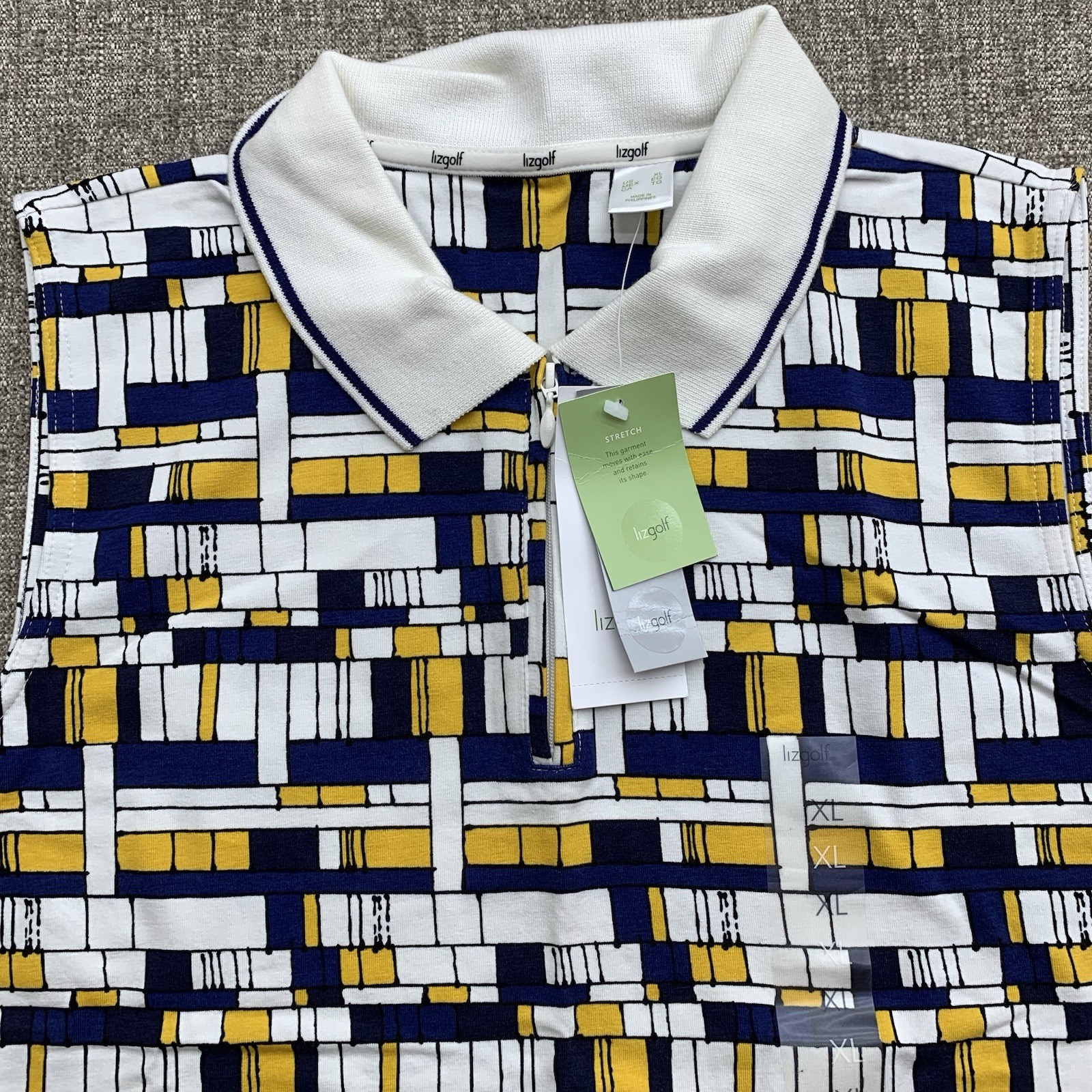 LizGolf Liz Claiborne Women’s XL Sleeveless Polo Top Vintage Collared Shirt NWT