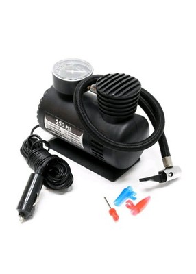 12V Portable Mini Air Compressor Tire Inflator, 250 PSI Emergency Car Pump +
