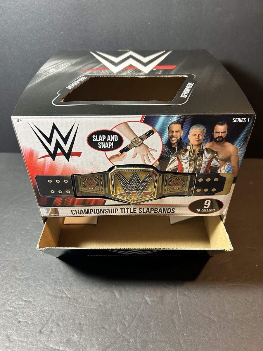 WWE Wow Toys Championship Title SlapBands Bracelet Retail Display