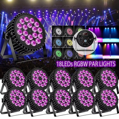 10X 270W U King Par  18 LED Wash RGBW Lichteffekt DMX Party Disco Bühnenlicht DJ