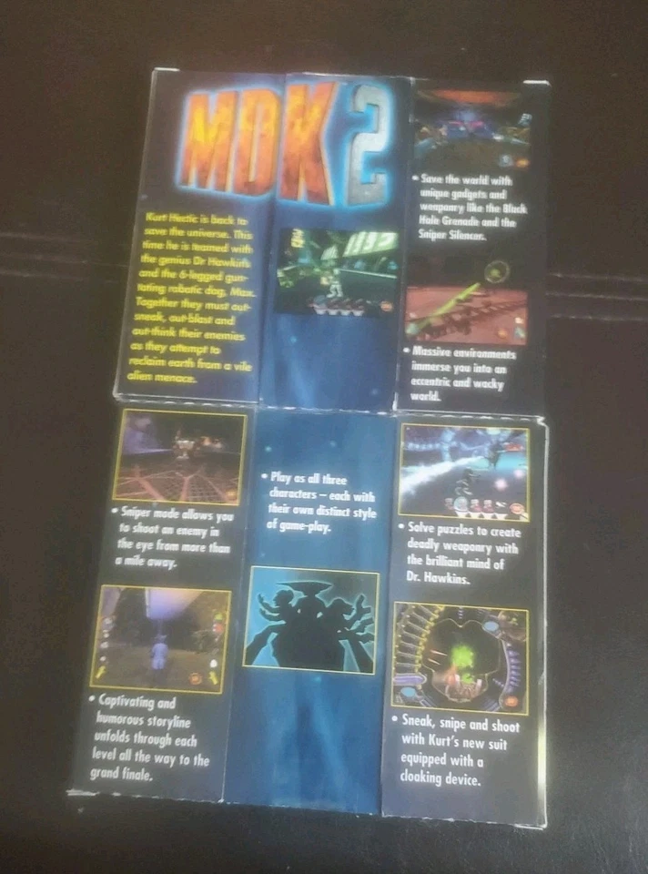 PC Computer CD-ROM MDK/MDK2 Dual Jewel (PC, 1997) BioWare Game RARE - Image 3 of 4