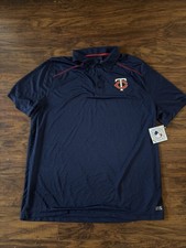Majestic Minnesota Twins Coolbase GOLF Performance Polo Men's XXL Blue