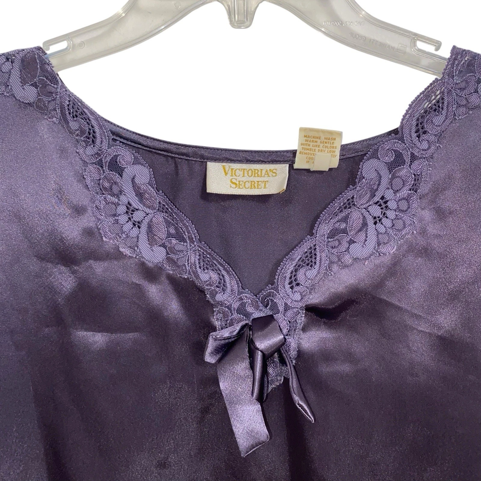 UNDERCOVER Camicia Victoria’s Secret vintage etichetta oro grigio slip taglia small petite
