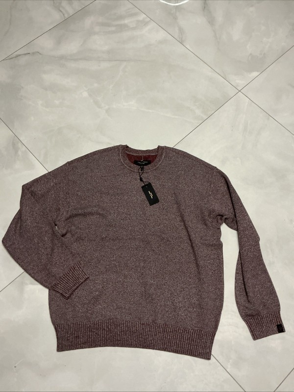 New Authentic Rag & Bone Dexter Marl Crewneck Sweater Size L MSRP.$298