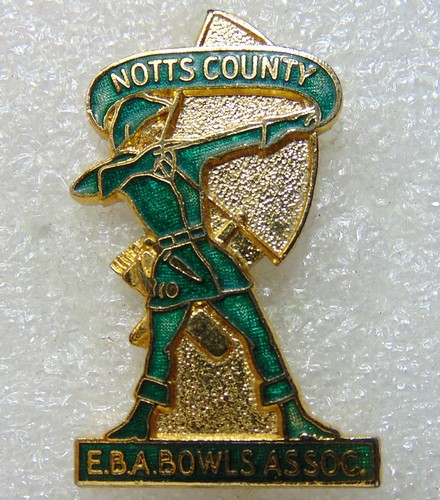 Notts County E.B.A. Schalenverein "Robin Hood" Emaille Pin Anstecker