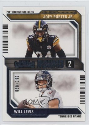 2023 Contenders Round Numbers Blue /199 Joey Porter Jr Will Levis Rookie RC 8y6