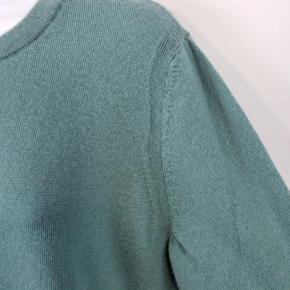 Express Conscious Edit Mens Large  Merino Wool Crew Neck Sweater Green L /A267 - Image 4 of 4
