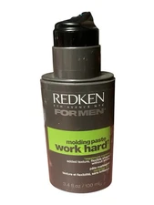 REDKEN For Men Work Hard Molding Paste 3.4oz Hair Care Texture Flexible Shape