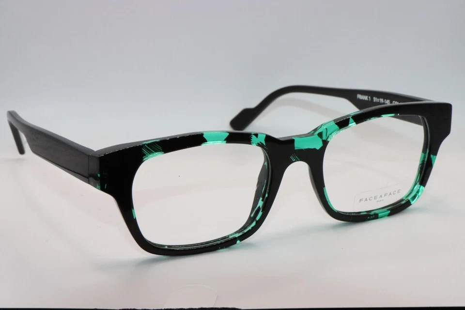 NUEVAS GAFAS FACE A FACE FRANK 1 COL 0427 IO VERDE NEGRO TORT AUTÉNTICAS 51-19 Foto 3 de 4