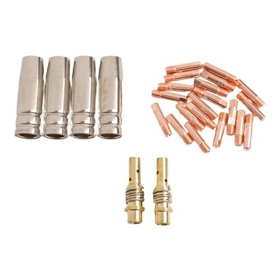 Für MIG 15AK Brenner Verbrauchsmaterial 26-teiliges Set mit 4 Gasdüsen und 20