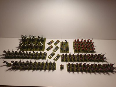 28mm Napoleonic Waterloo Starter Set komplett bemalt und auf Basis