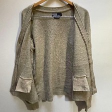 Ralph Lauren Polo Gray Cardigan L Button Pocket Embroidered Logo Used