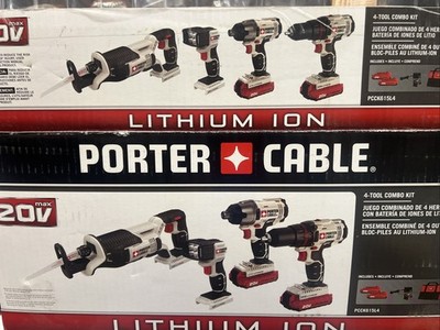 Porter-Cable PCCK615L4 20V Lithium Ion Cordless 4 Tool Combo Kit NO BATTERIES