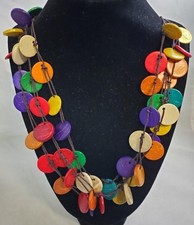 Wooden Bead Necklace Statement Boho Beaded Necklace AZ594