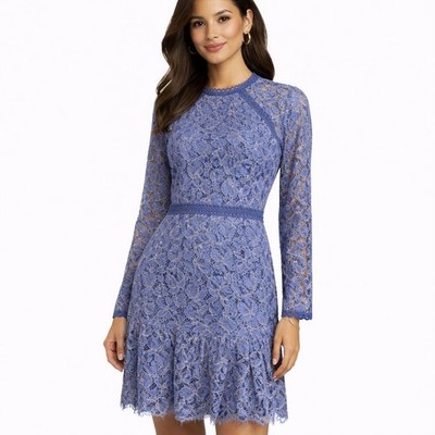 adelyn rae blue dress Women's Lace Long Sleeve S Midi Dress Belted Denim collection:sunny-deals-daily-steals Vans Authentic Reissue 44 Girl dress:2T