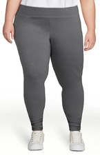 Terra  Sky High Rise Fitted Leggings Plus Women Metal Night Gray NEW WITH TAG