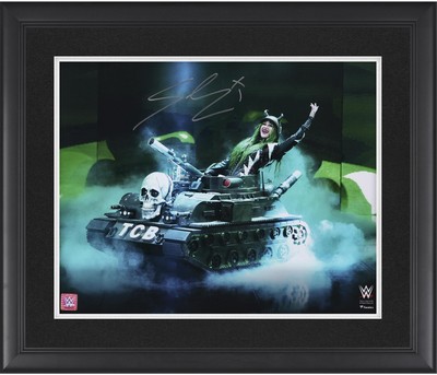 Shotzi Blackheart WWE Framed Autographed 16'' x 20'' Riding TCB Tank Photograph