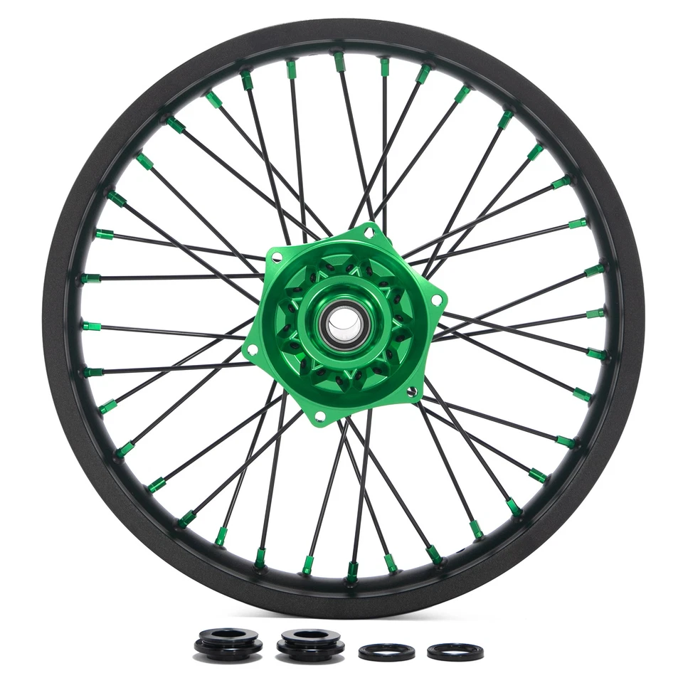 For Kawasaki 21" 19" Wheels Rims Hubs Set KX250F KX450F 06-18 KX125 KX250 06-13 Foto 3 de 4