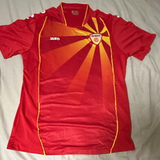 JAKO North Macedonia National Team Soccer Jersey Red Yellow Orange