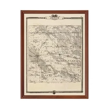Old Map of Jones County, IA 1875 - Vintage Iowa Art