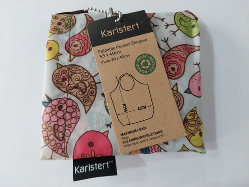 KARLSTERT POCKET SHOPPER 55X40CM FOLDAWAY BAG - BRAND NEW - Picture 1 of 7