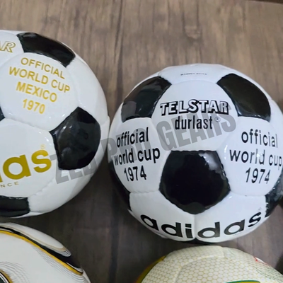 Historical Adidas mini 15 balls set, FIFA World Cup 1970-2026