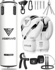 Sacchetto da Boxe per Adulti, 4Ft PU Pesante Set 12OZ Guanti per MMA Muay Th