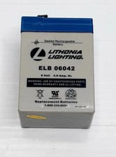 Lithonia Lighting ELB 06042 Battery Emergency Replacement Batter 6 Volts 4.0 Amp