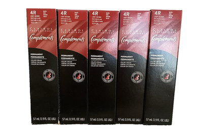 NIB 5 Clairol Professional Complements Permanent Color Red Light Brown 4R