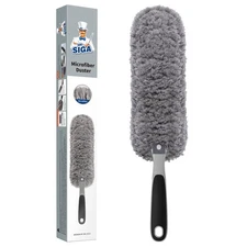 Lint Free Microfiber Duster, Washable Duster for Household Cleaning Gray