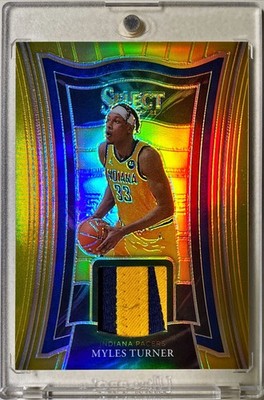 2020 Panini Select Myles Turner Gold Game Used Patch /10 Prizm Bucks SSP RARE
