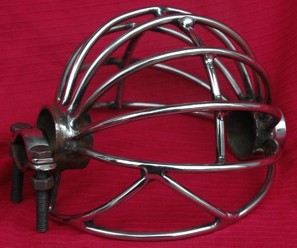 A pair of Sturdy Clamp Style Steel Basket Hilt for SCA Rattan Combat ...