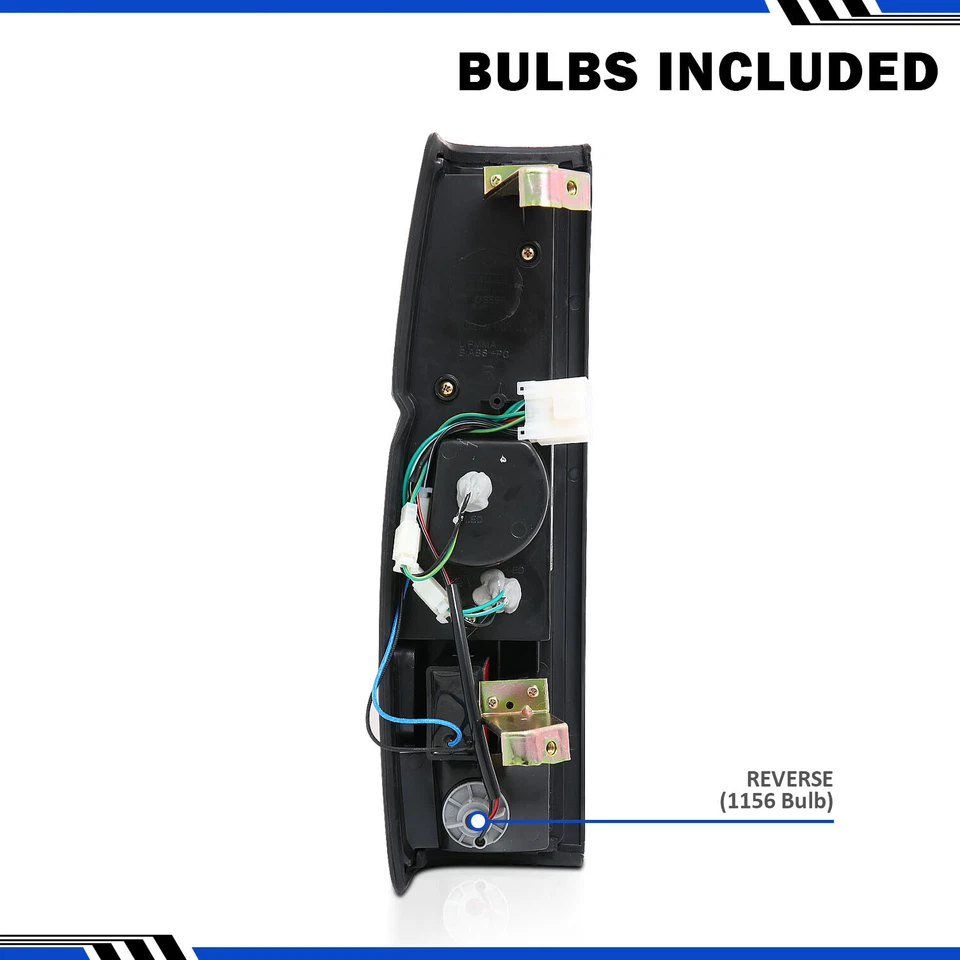 Par de lanternas traseiras de LED vermelhas claras para 1986-97 Datsun D21 / captador de corpo rígido - Imagem 2 de 4