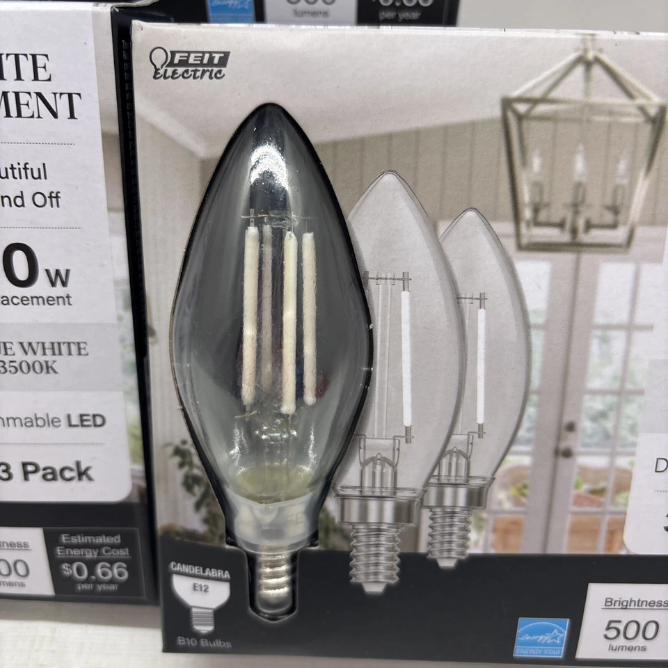 9 X Feit Electric B10 E12 LED Light Bulb CTC60935CAWFHD3 (B18 - Image 3 of 4