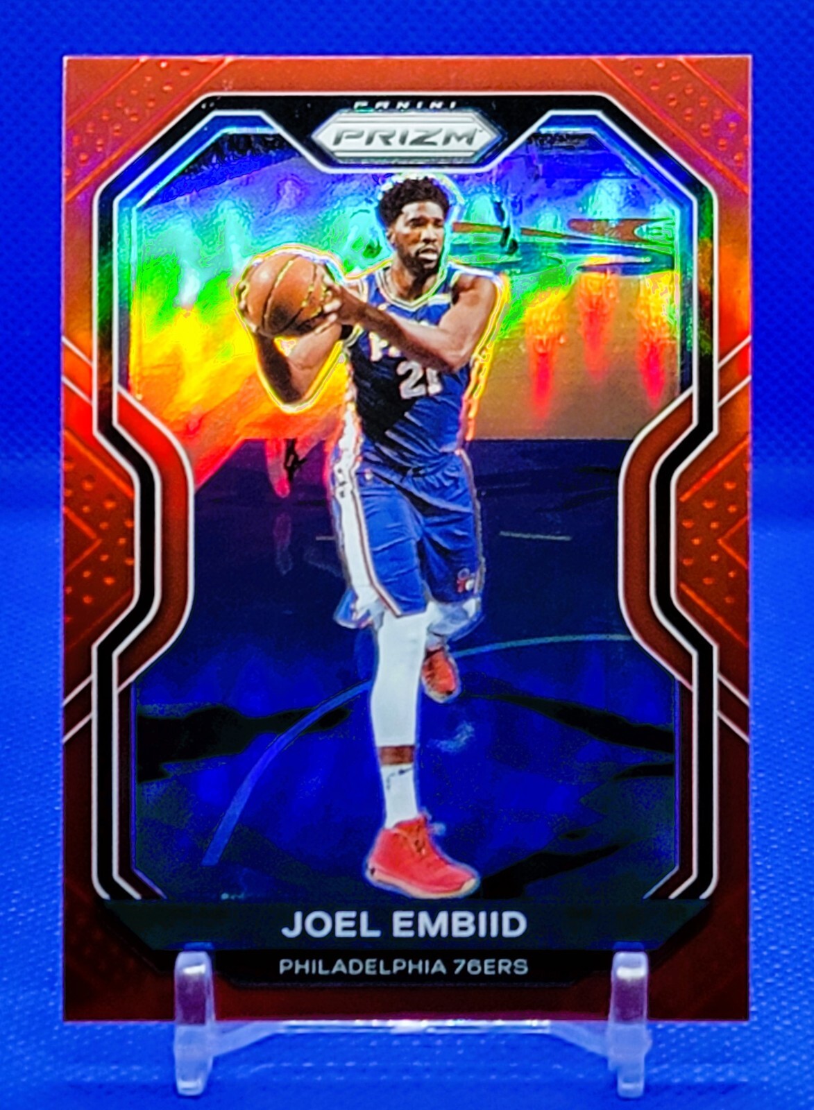 2020 Prizm Joel Embiid #141 / RED PRIZM /299    Philidelphia 76ers